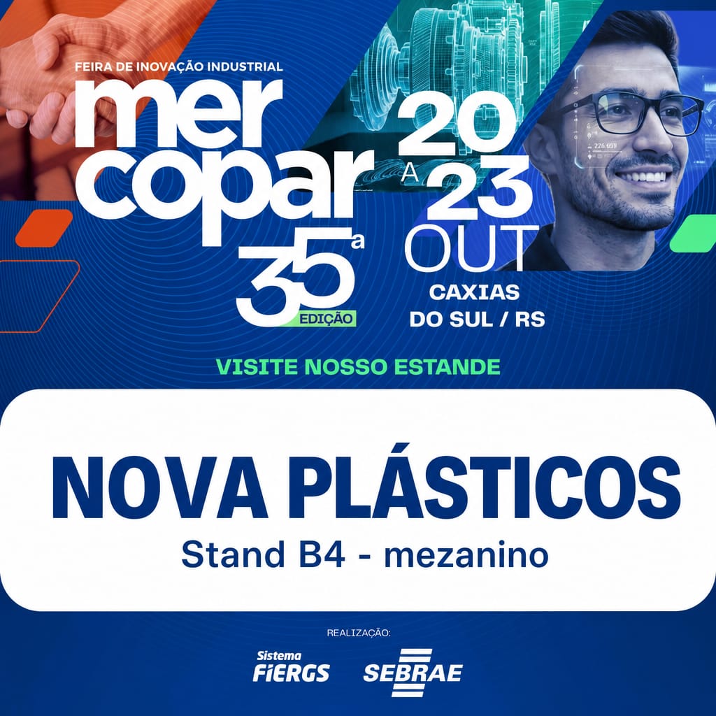 Nova Plasticos - Expositor Confirmado Mercopar 2026, 20 a 23 de outubro, Caxias do Sul